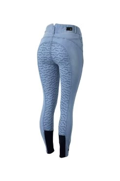 Horze Cecilia Women's Denim Silicone Full Seat Breeches With Back Detail -Sports - Equestrian Riding Shop 36696 LDB 1