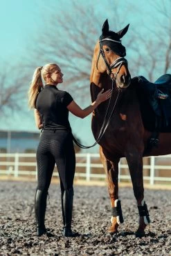 Horze Mila Women's Silicone Full Seat Breeches With High Waist 37 Horze Mila Women's Silicone Full Seat Breeches With High Waist -Sports - Equestrian Riding Shop 36698 BL 7