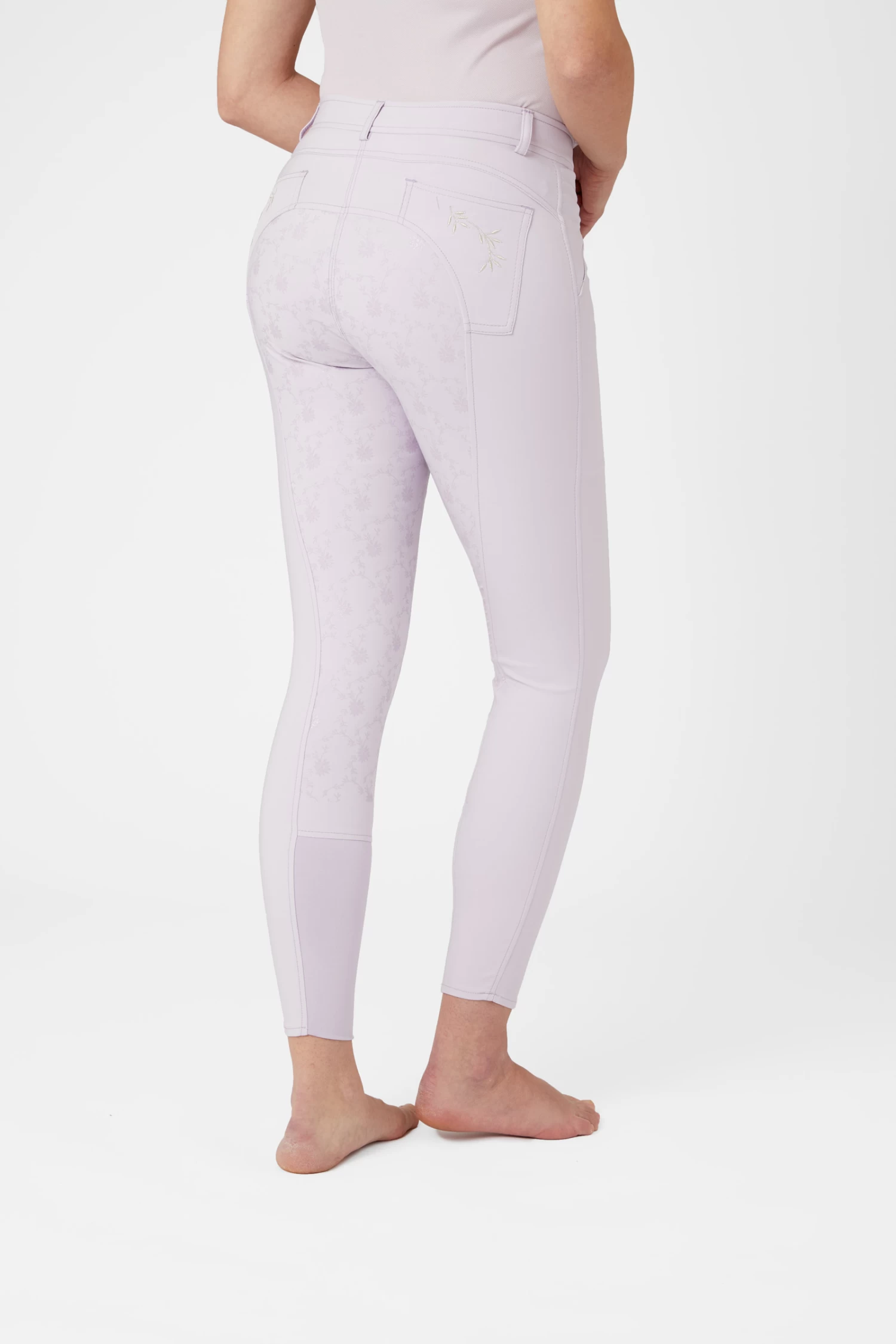 Horze Kaitlin Women's Full Seat Breeches With Flower Detail 11 Horze Kaitlin Women's Full Seat Breeches With Flower Detail - Image 9