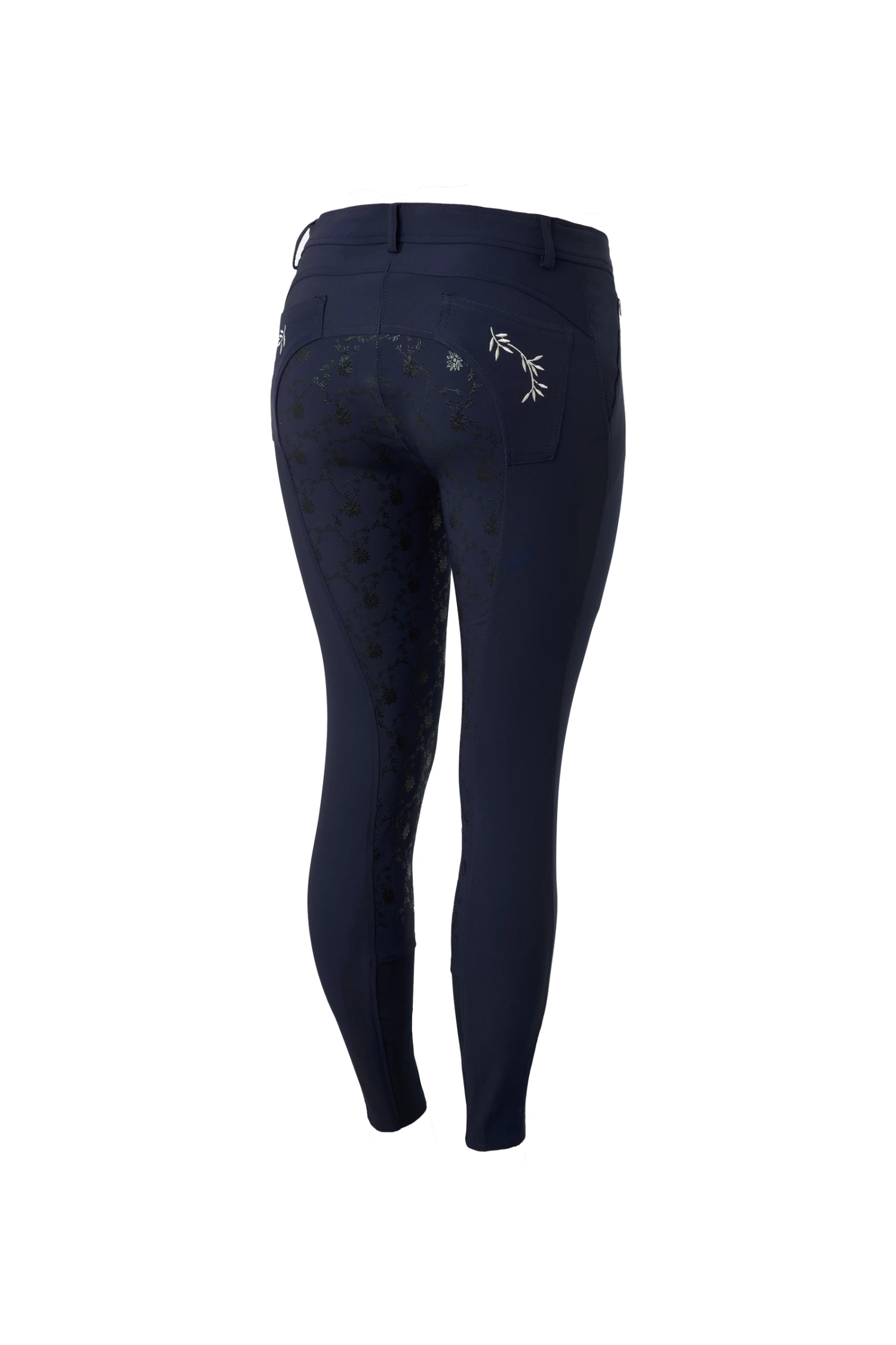 Horze Kaitlin Women's Full Seat Breeches With Flower Detail 17 Horze Kaitlin Women's Full Seat Breeches With Flower Detail - Image 15