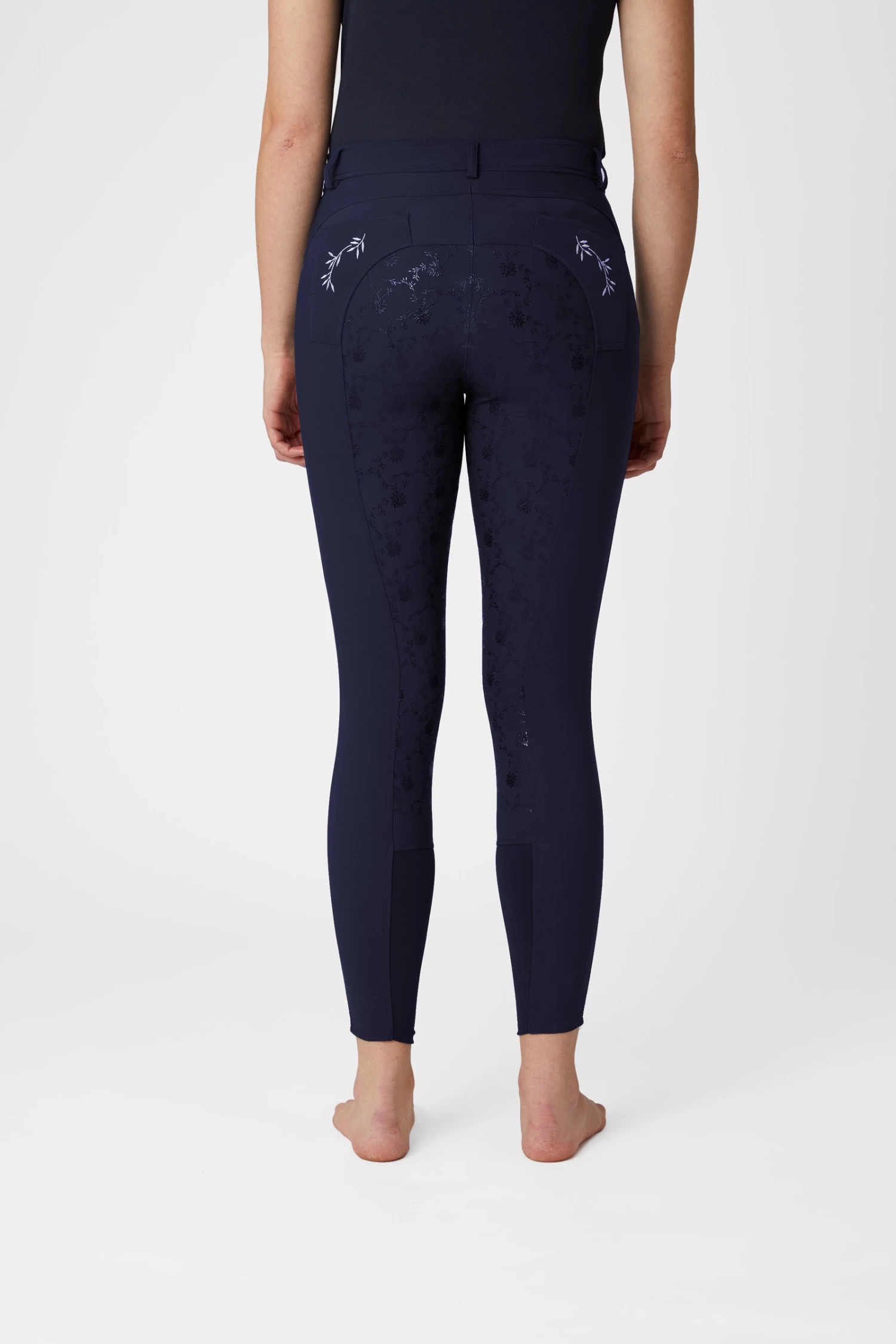 Horze Kaitlin Women's Full Seat Breeches With Flower Detail 20 Horze Kaitlin Women's Full Seat Breeches With Flower Detail - Image 18