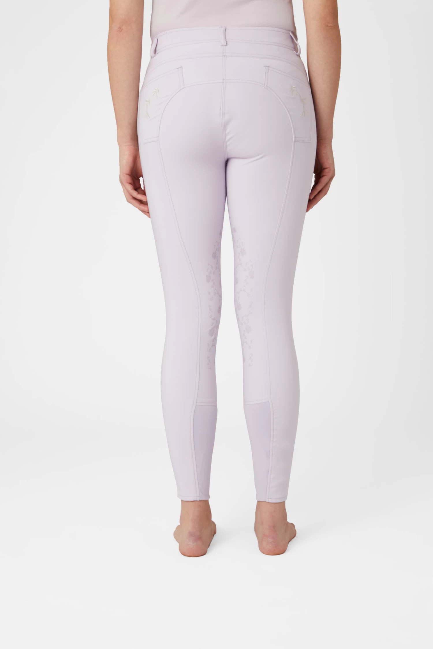 Horze Kaitlin Women's Knee Patch Breeches With Flower Detail 13 Horze Kaitlin Women's Knee Patch Breeches With Flower Detail - Image 11