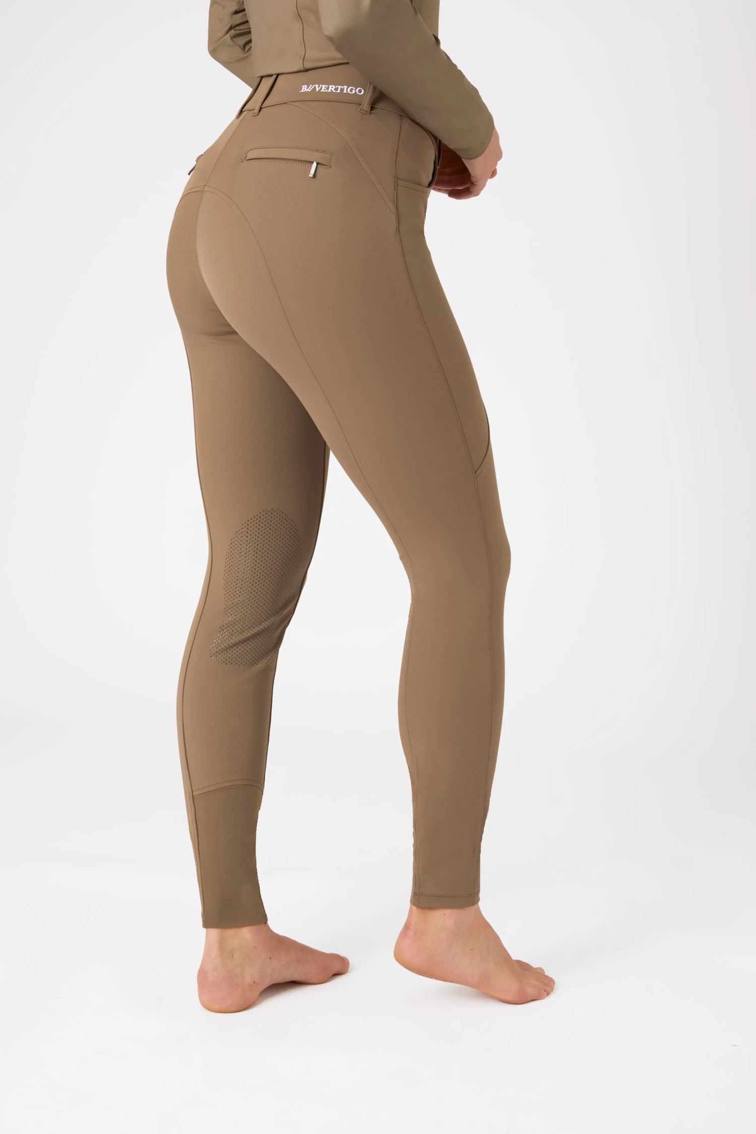 B Vertigo Davina Women's Mid-Rise Knee Patch Breeches With Phone Pockets 19 B Vertigo Davina Women's Mid-Rise Knee Patch Breeches With Phone Pockets - Image 17