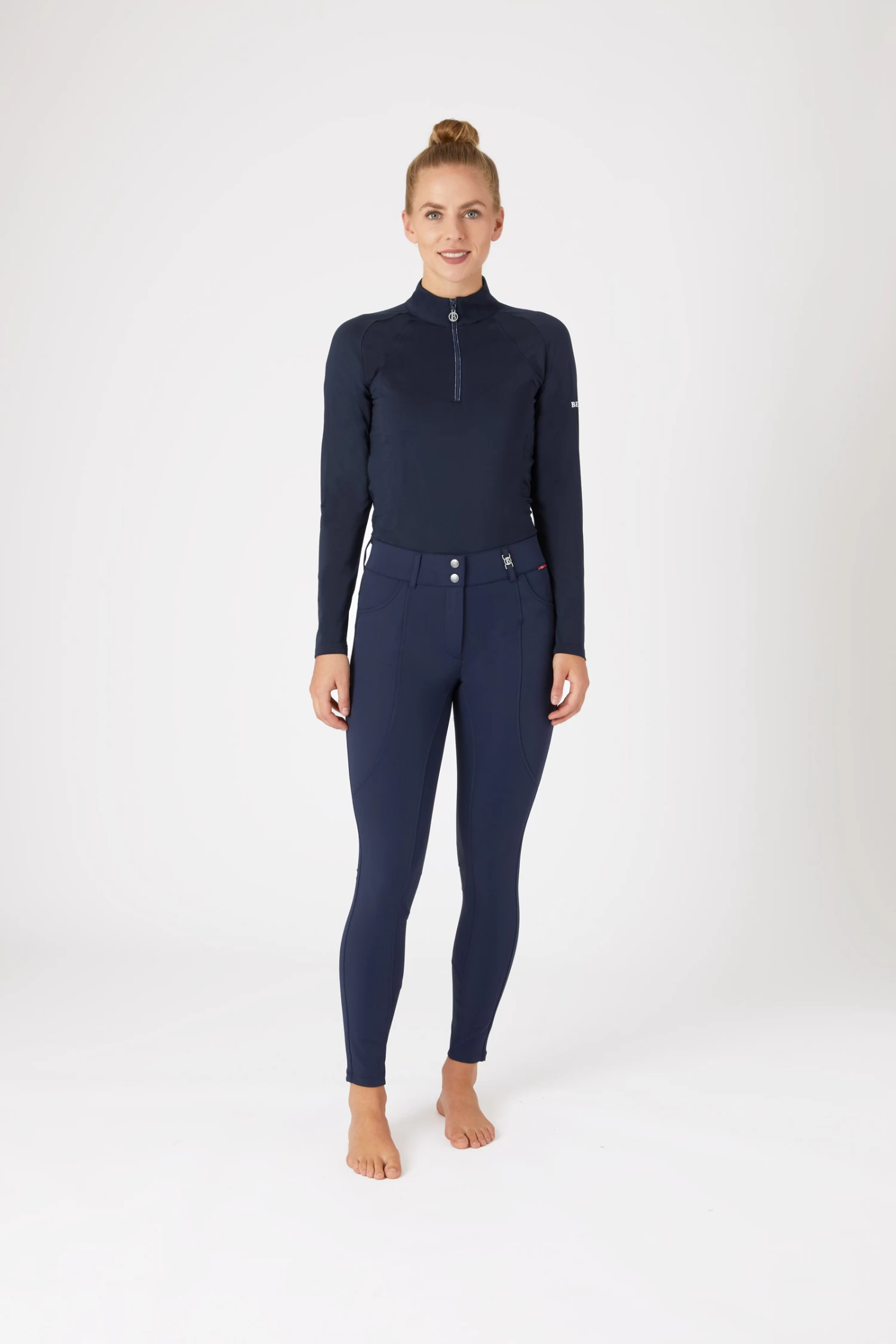 B Vertigo Davina Women's Mid-Rise Knee Patch Breeches With Phone Pockets 5 B Vertigo Davina Women's Mid-Rise Knee Patch Breeches With Phone Pockets - Image 3