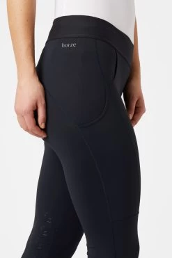 Horze Nadia Women's Silicone Knee Patch Riding Tights With 4-Pockets -Sports - Equestrian Riding Shop 36724 VDB 5