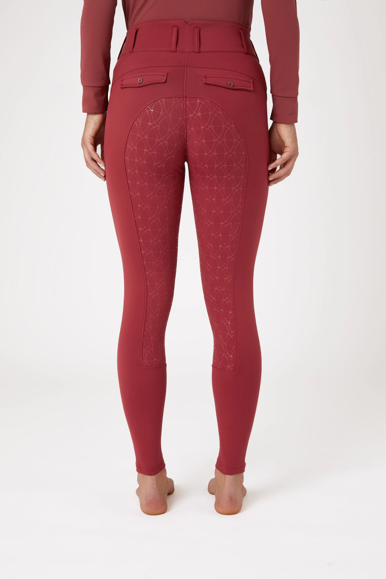 Horze Ingrid Women's High Waist Full Seat Winter Breeches 13 Horze Ingrid Women's High Waist Full Seat Winter Breeches - Image 11