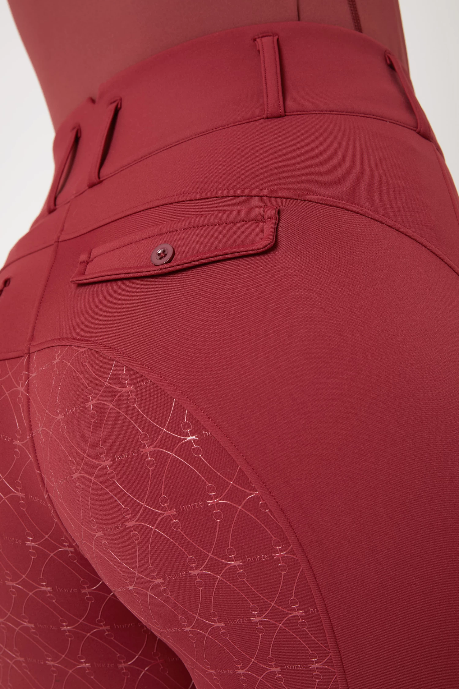 Horze Ingrid Women's High Waist Full Seat Winter Breeches 14 Horze Ingrid Women's High Waist Full Seat Winter Breeches - Image 12