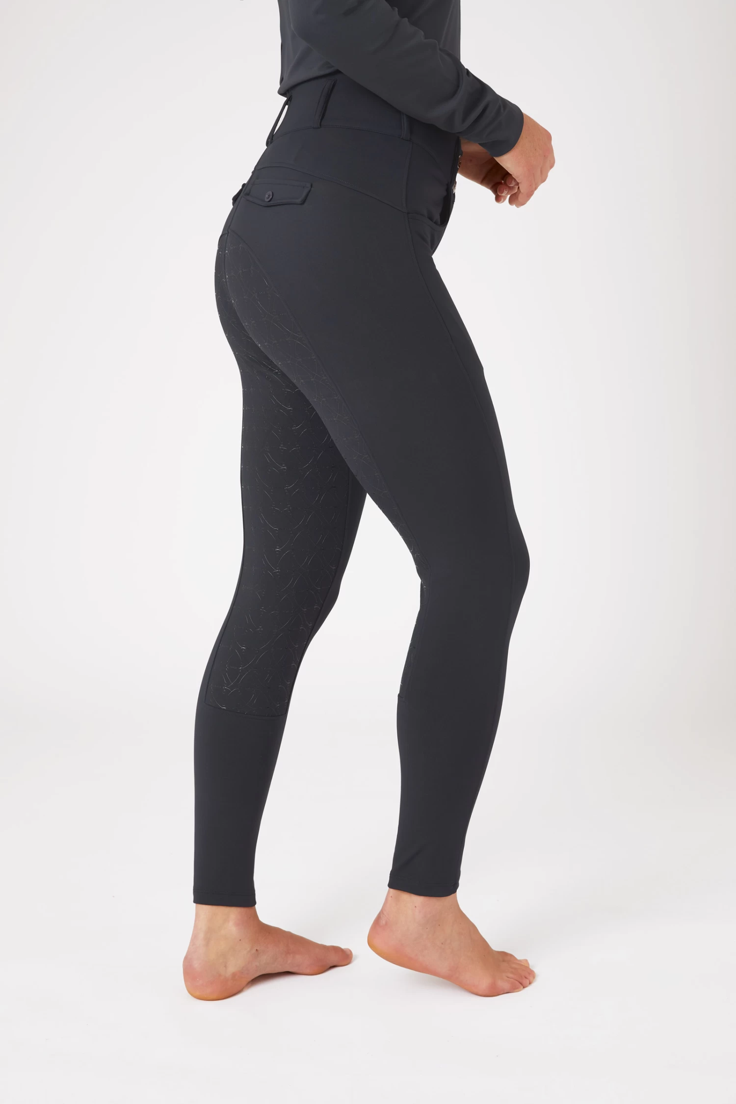 Horze Ingrid Women's High Waist Full Seat Winter Breeches 4 Horze Ingrid Women's High Waist Full Seat Winter Breeches - Image 2