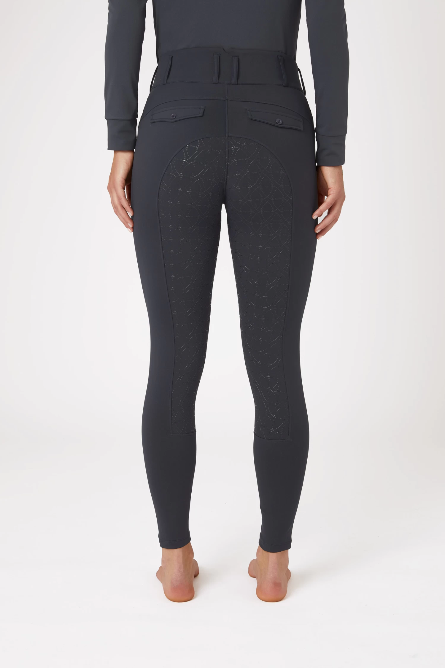 Horze Ingrid Women's High Waist Full Seat Winter Breeches 6 Horze Ingrid Women's High Waist Full Seat Winter Breeches - Image 4