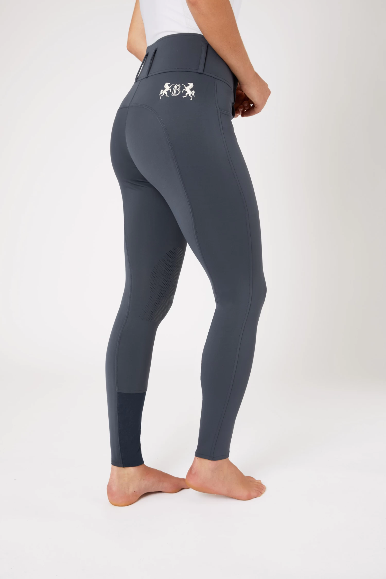 B Vertigo Meghan Women's High Waist Knee Patch Breeches 4 B Vertigo Meghan Women's High Waist Knee Patch Breeches - Image 2