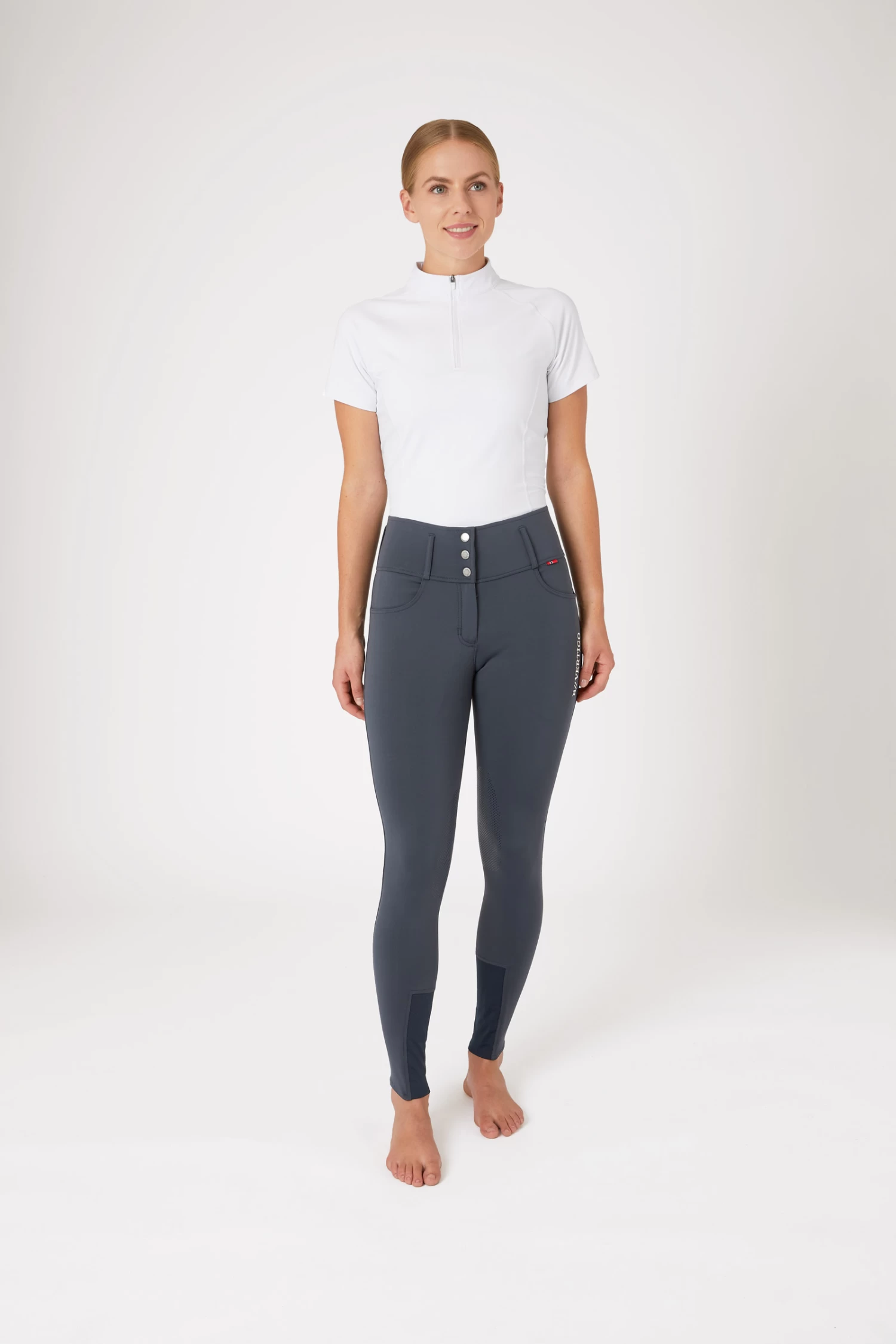 B Vertigo Meghan Women's High Waist Knee Patch Breeches 5 B Vertigo Meghan Women's High Waist Knee Patch Breeches - Image 3