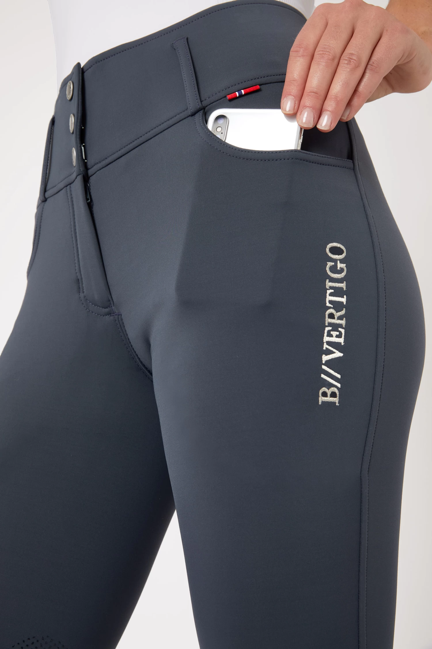 B Vertigo Meghan Women's High Waist Knee Patch Breeches 7 B Vertigo Meghan Women's High Waist Knee Patch Breeches - Image 5