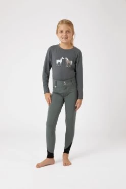 Horze Leighton Teens Silicone Full Grip Breeches With Phone Pocket -Sports - Equestrian Riding Shop 36746 udgr 03