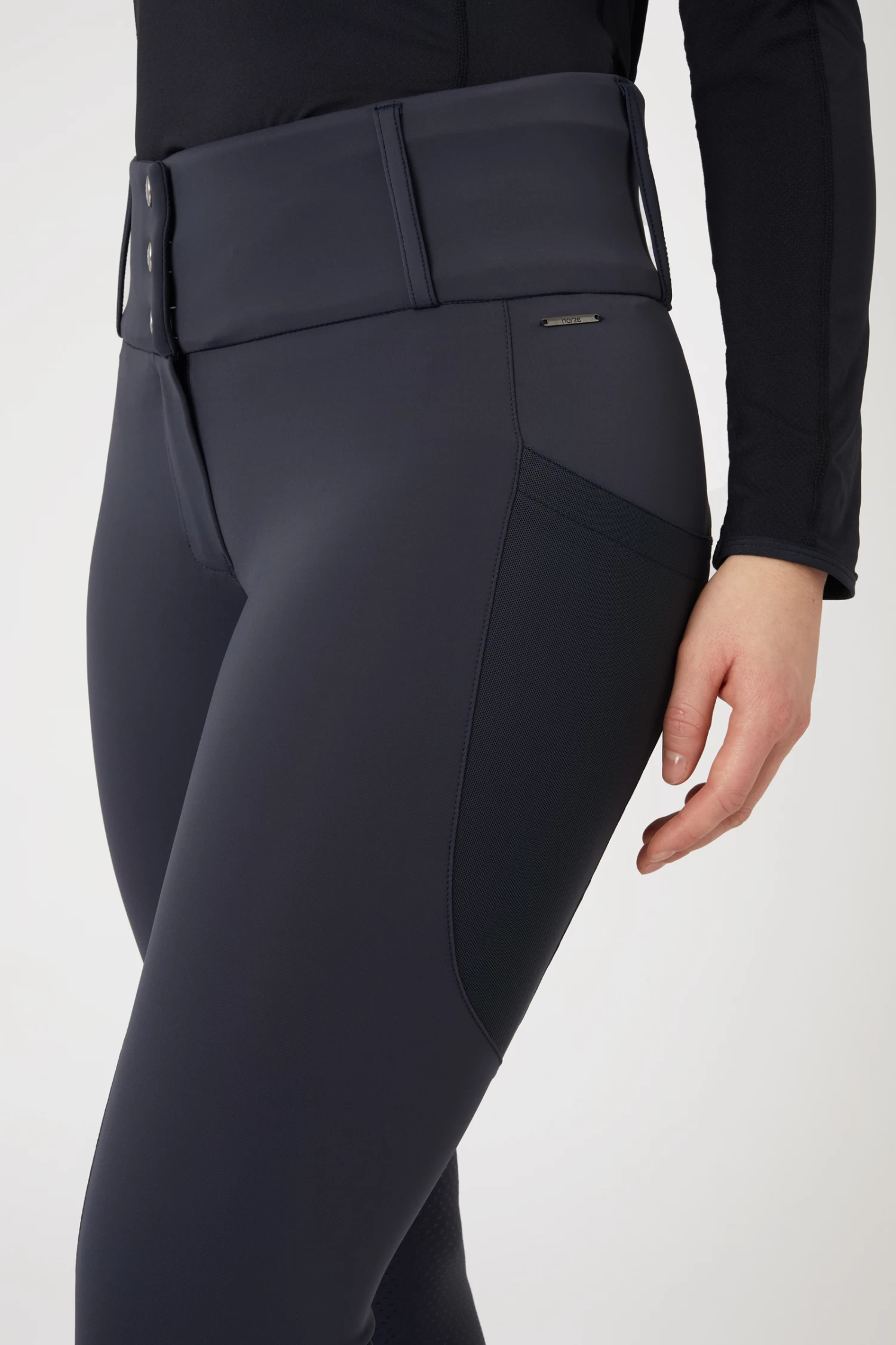 Horze Ebba Women's Full Grip Breeches With Mesh 7 Horze Ebba Women's Full Grip Breeches With Mesh - Image 5