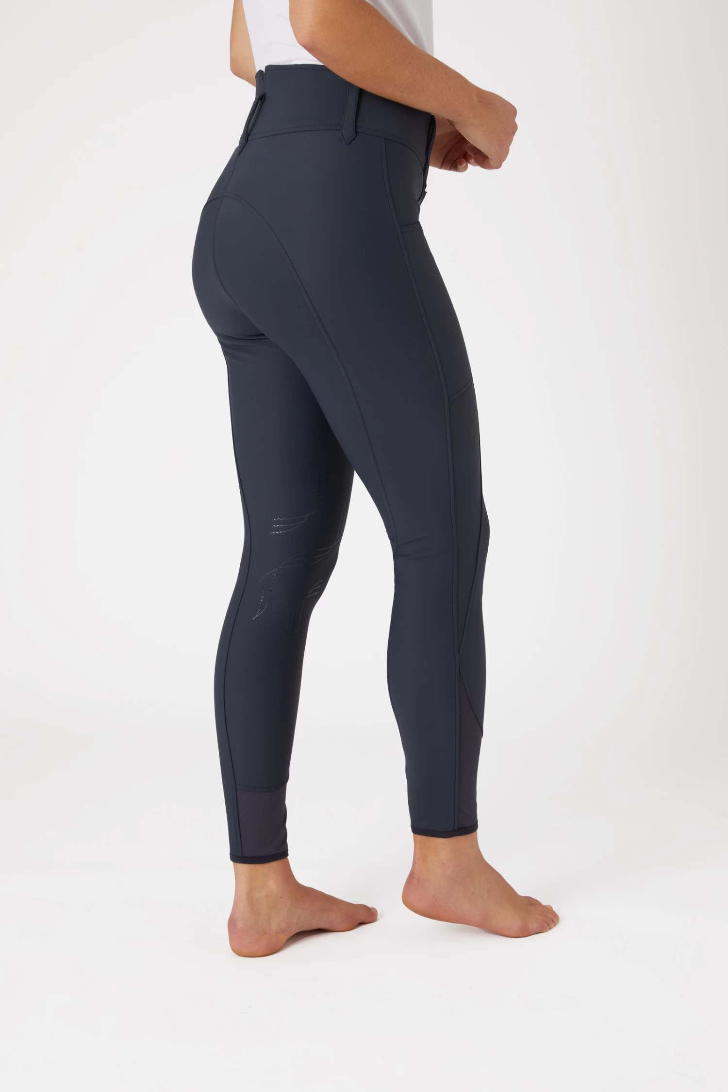 Horze Indira Women's Knee Grip Breeches With High Waist 4 Horze Indira Women's Knee Grip Breeches With High Waist - Image 2