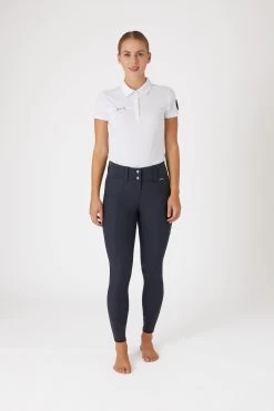 Horze Indira Women's Knee Grip Breeches With High Waist 12 Horze Indira Women's Knee Grip Breeches With High Waist -Sports - Equestrian Riding Shop 36768 IKB 3