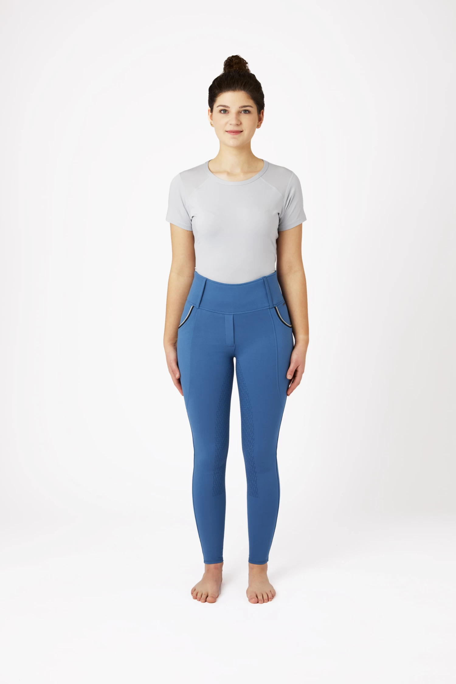 Horze Lucinda Women's Full Seat Riding Tights With Large Pockets 5 Horze Lucinda Women's Full Seat Riding Tights With Large Pockets - Image 3