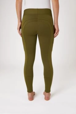 Horze Active Women's Full Grip Winter Riding Tights With Phone Pocket -Sports - Equestrian Riding Shop 36780 dogr 04