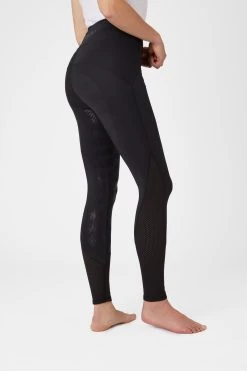 Horze Women's High Waist Silicone Full Seat Riding Tights With Mesh Inserts 12 Horze Women's High Waist Silicone Full Seat Riding Tights With Mesh Inserts -Sports - Equestrian Riding Shop 36907 BL 2