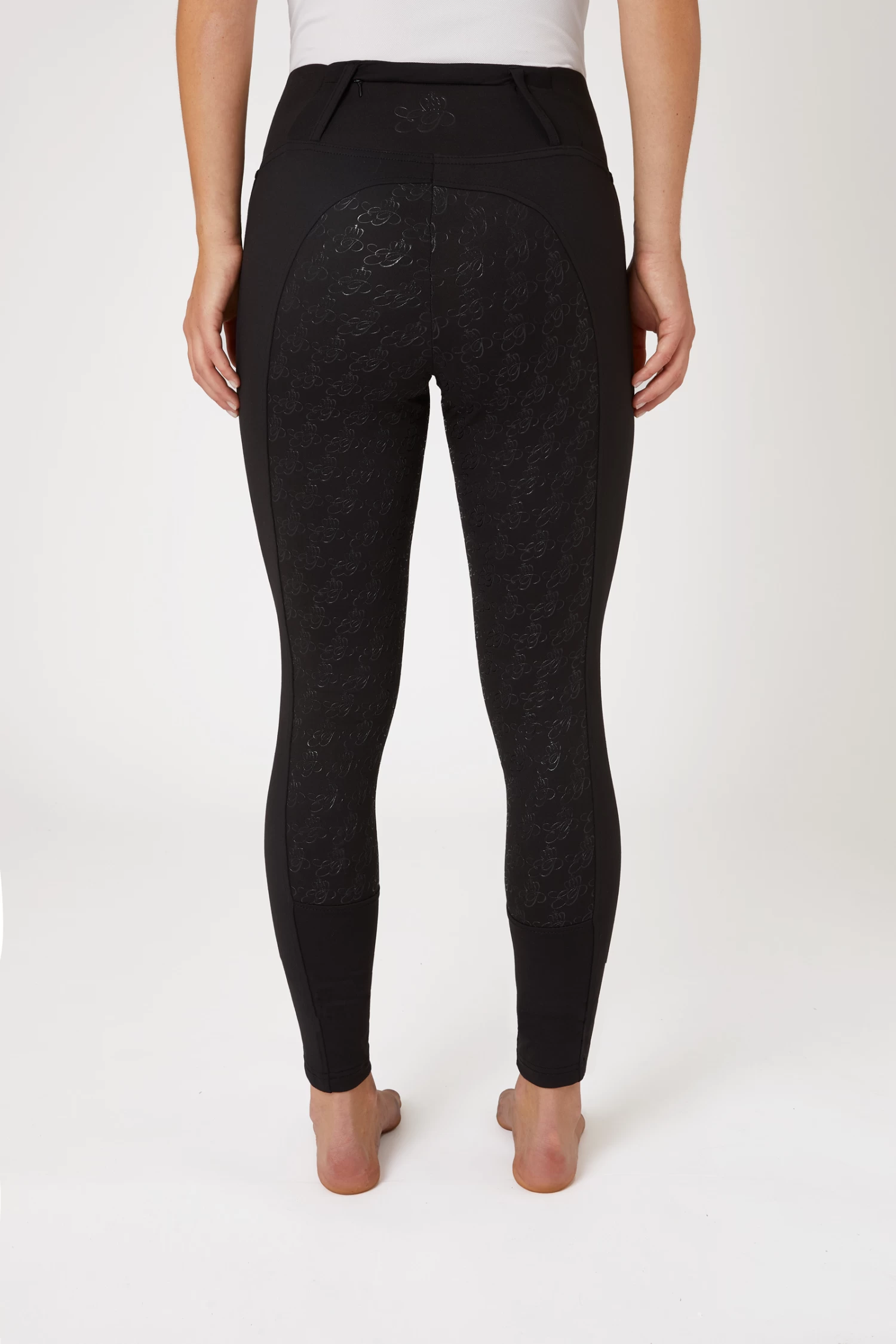 Horze Women's Full Seat Tights With Rosegold Zipper 6 Horze Women's Full Seat Tights With Rosegold Zipper - Image 4