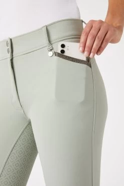 Horze Women's Silicone Full Seat Breeches With High Waist And Crystal Pocket -Sports - Equestrian Riding Shop 36952 AGGR 5