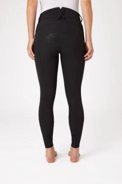 Horze Women's Silicone Full Seat Breeches With High Waist And Crystal Pocket -Sports - Equestrian Riding Shop 36952 BL 4