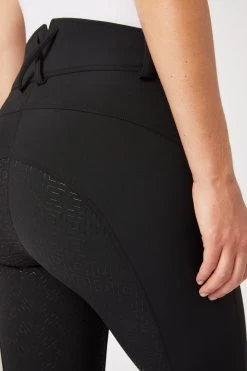 Horze Women's Silicone Full Seat Breeches With High Waist And Crystal Pocket -Sports - Equestrian Riding Shop 36952 BL 6