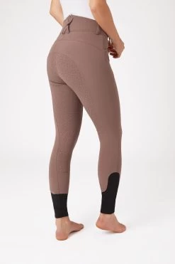 Horze Women's Silicone Full Seat Breeches With High Waist And Crystal Pocket -Sports - Equestrian Riding Shop 36952 PU 2