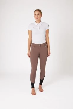 Horze Women's Silicone Full Seat Breeches With High Waist And Crystal Pocket -Sports - Equestrian Riding Shop 36952 PU 3