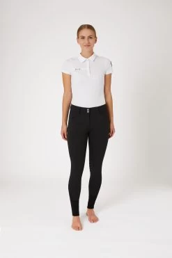 Horze Women's Silicone Full Seat Breeches With Embroidery And Crystals -Sports - Equestrian Riding Shop 36954 bl 03