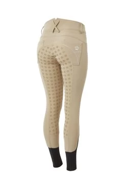 Horze Women's Silicone Full Seat Breeches With Embroidery And Crystals -Sports - Equestrian Riding Shop 36954 sgr 01