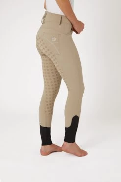 Horze Women's Silicone Full Seat Breeches With Embroidery And Crystals -Sports - Equestrian Riding Shop 36954 sgr 02