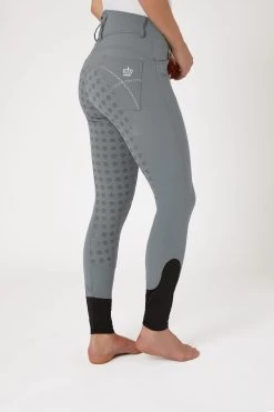 Horze Women's Silicone Full Seat Breeches With Embroidery And Crystals -Sports - Equestrian Riding Shop 36954 smb 02