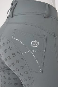 Horze Women's Silicone Full Seat Breeches With Embroidery And Crystals -Sports - Equestrian Riding Shop 36954 smb 06