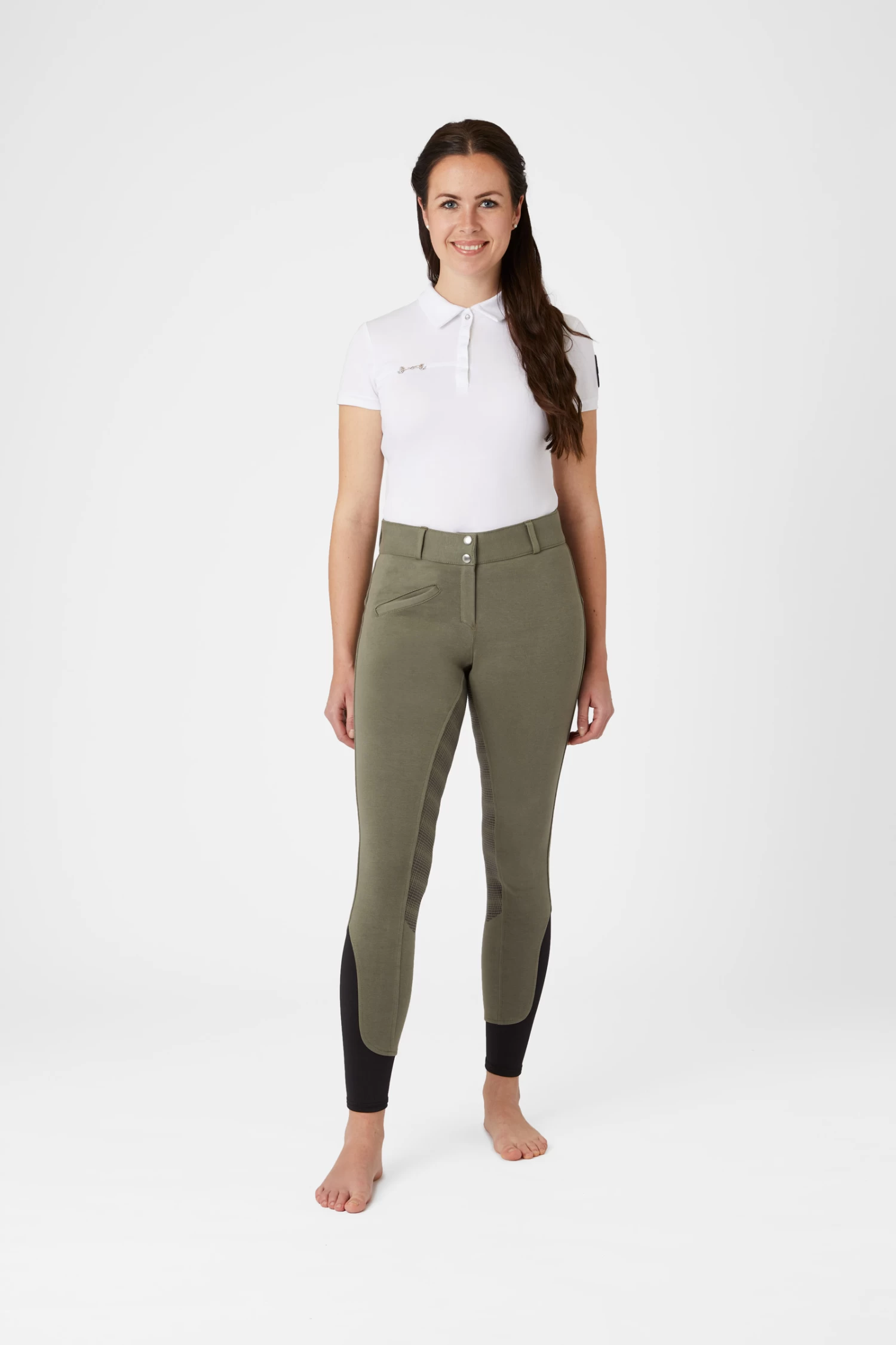 Horze Women's Full Seat Breeches With Belt Loop Detail 11 Horze Women's Full Seat Breeches With Belt Loop Detail - Image 9