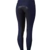 Horze Women's Leather & Silicone Full Seat Denim Breeches -Sports - Equestrian Riding Shop 36958 DNB 1