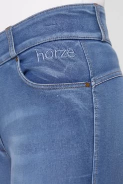 Horze Women's Leather & Silicone Full Seat Denim Breeches 26 Horze Women's Leather & Silicone Full Seat Denim Breeches -Sports - Equestrian Riding Shop 36958 LDB 5