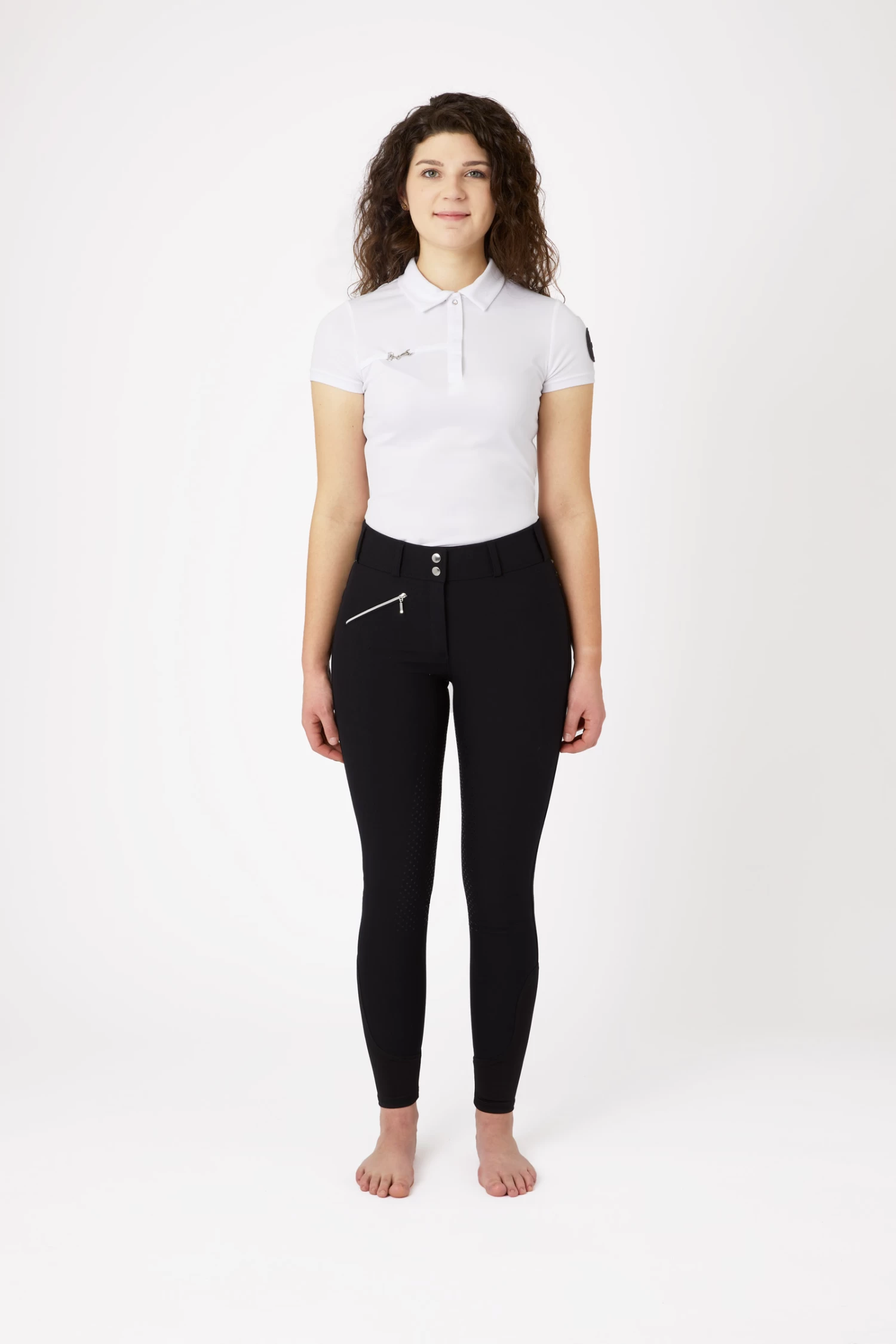 Horze Women's High Waist Full Grip Breeches With Crystals 5 Horze Women's High Waist Full Grip Breeches With Crystals - Image 3