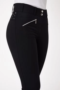 Horze Women's High Waist Full Grip Breeches With Crystals 26 Horze Women's High Waist Full Grip Breeches With Crystals -Sports - Equestrian Riding Shop 36963 bl 05