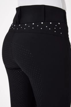 Horze Women's High Waist Full Grip Breeches With Crystals 27 Horze Women's High Waist Full Grip Breeches With Crystals -Sports - Equestrian Riding Shop 36963 bl 06