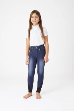 Kids Full Grip Denim Breeches -Sports - Equestrian Riding Shop 36965 580 03