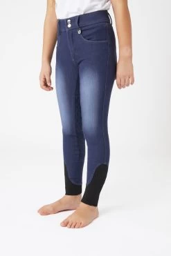 Kids Full Grip Denim Breeches -Sports - Equestrian Riding Shop 36965 580 04