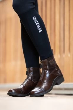 B Vertigo Women's Saturn Front-Zip Leather Jodhpur Boots -Sports - Equestrian Riding Shop 38097 DBR 8