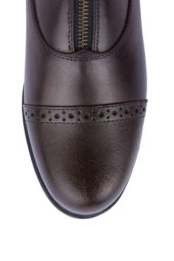 Horze Women's Leather Jodhpur Boots With Front Zip -Sports - Equestrian Riding Shop 38907 DBR 6