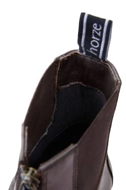 Horze Women's Leather Jodhpur Boots With Front Zip -Sports - Equestrian Riding Shop 38907 DBR 7