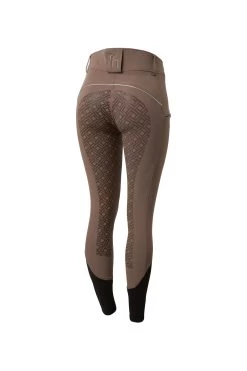 Horze Women's High Waist Silicone Full Seat Breeches With Contrast Piping -Sports - Equestrian Riding Shop CP3590 IG 1