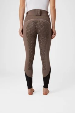 Horze Women's High Waist Silicone Full Seat Breeches With Contrast Piping -Sports - Equestrian Riding Shop CP3590 IG 4