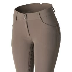 Women's Silicone Full Seat Breeches With Embroidery And Crystals -Sports - Equestrian Riding Shop CP3624 BE 4