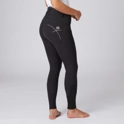 Women's Silicone Full Seat Breeches With Embroidery And Crystals -Sports - Equestrian Riding Shop CP3624 BL 1