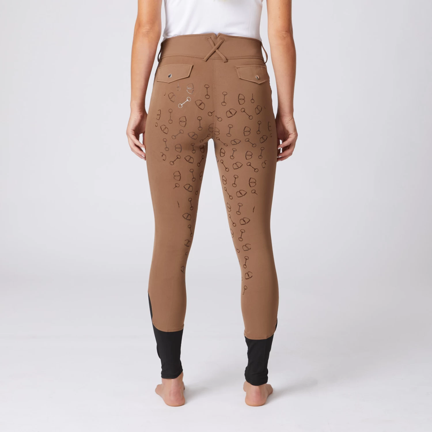 Women's High Waist Bit Print Silicone Full Seat Breeches 5 Women's High Waist Bit Print Silicone Full Seat Breeches - Image 3